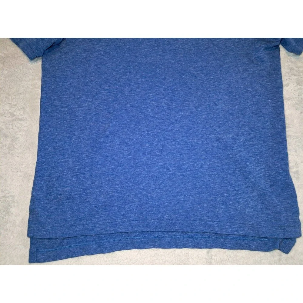 Polo Ralph Lauren Polo Shirt Blue Short Sleeve Collar Cotton Grey Pony Men Large